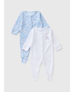 2 Pack Baby Floral Sleepsuits