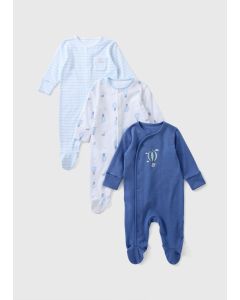 3 Pack Baby Balloon Sleepsuits