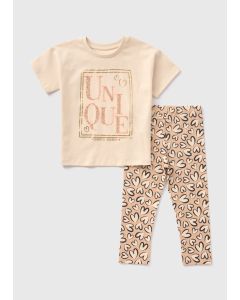 Girls Unique T-Shirt & Leggings Set