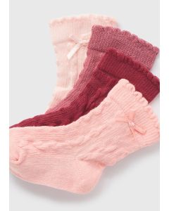 4 Pack Baby Pointelle Socks