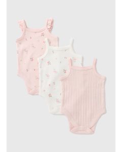 3 Pack Baby Floral Bodysuits