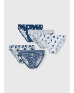 5 Pack Boys Stars Briefs