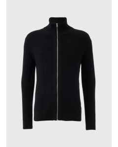 Ribbed Full Zip Jumper