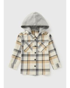 Boys Check Hooded Shacket