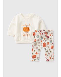 Baby Pumpkin Sweatshirt & Leggings Set