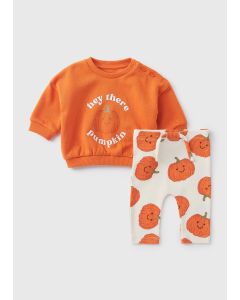 Baby Pumpkin Top & Legging Set