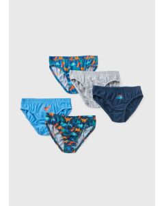 5 Pack Boys Dinosaur Briefs