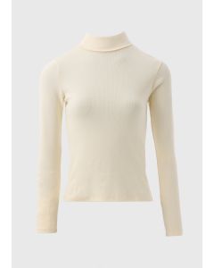 Ribbed Roll Neck Top