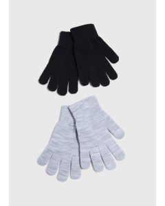 2 Pack Magic Gloves-Black/Grey-One Size