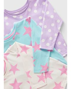 3 Pack Girls Star Pyjamas