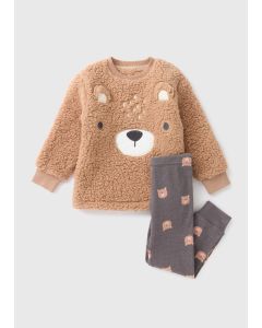 Boys Bear Top & Leggings Pyjama Set