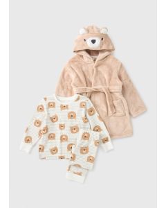 3 Pack Bear Pyjama Set & Dressing Gown