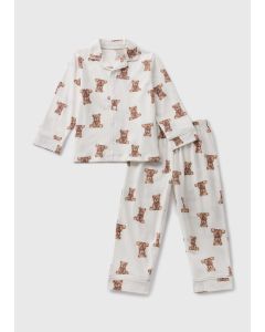 Kids Bear Shirt & Bottoms Pyjama Set