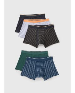 5 Pack Stripe Keyhole Boxers