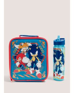 Sonic Lunch Bag & Bottle (21cm x 24cm)-Blue