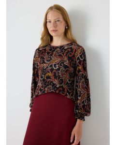 Paisley Plisse Top