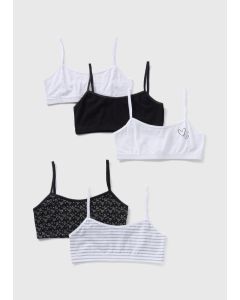 5 Pack Girls Heart Crop Tops