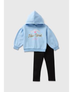 Girls New York Hoodie & Leggings Set