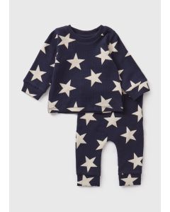 Baby Star Ribbed Top & Leggings Set