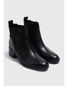 Leather Heeled Chelsea Boots