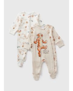 Winnie The Pooh 2 Pack Baby Tigger Sleepsuits