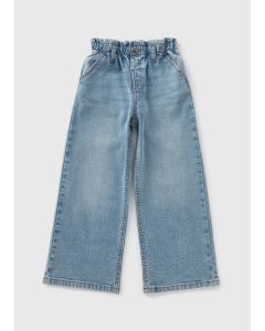 Girls Paper Bag Wide Leg Jeans