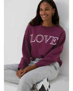 Love Slogan Sweatshirt