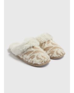 Leopard Mule Slippers