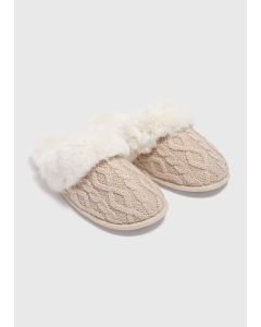 Knitted Mule Slippers