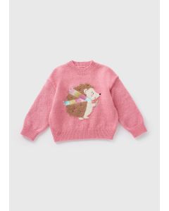 Girls Hedgehog Knitted Jumper