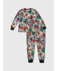 Marvel Kids Comic Fleece Pyjama Top & Bottom Set