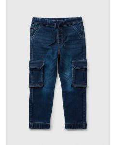 Boys Denim Cargo Trousers