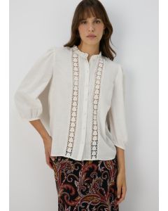 High Neck Lace Blouse