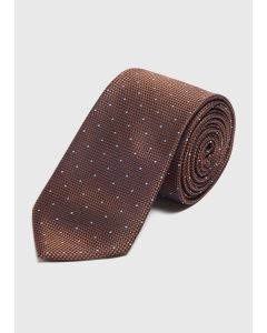 Taylor & Wright Rust Polka Dot Tie-Brown-One Size