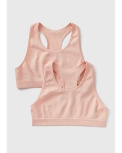 Girls Seamless Ribbed Crop Tops