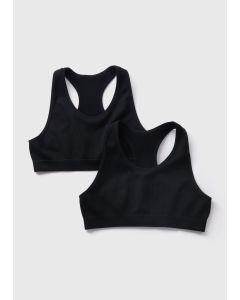 2 Pack Girls Ribbed Seamless Crop Tops