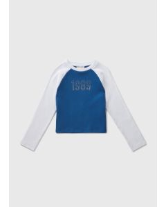 Girls 1989 Ringer Long Sleeve Top