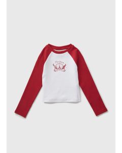 Girls Paris Ringer Long Sleeve Top