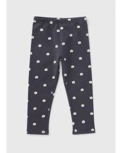 Girls Polka Dot Flower Leggings