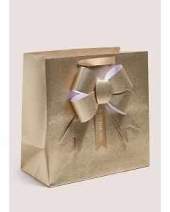 Bow Gift Bag-Gold-One Size