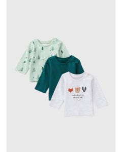 3 Pack Baby Woodland Long Sleeve Tops