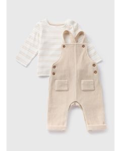 Baby Cord Top & Dungaree Set