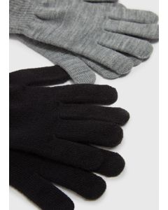 2 Pack & Gloves-Black/Grey-One Size