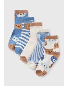 5 Pack Boys Teddy Socks