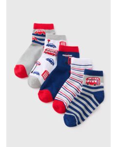 5 Pack Boys London Ankle Socks