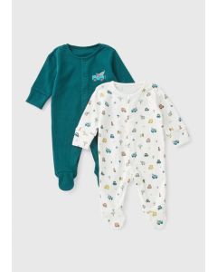 2 Pack Transport Sleepsuits