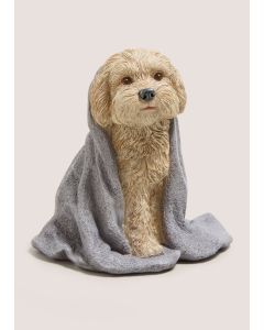 Cockapoo In Towel Ornament-Beige-One Size