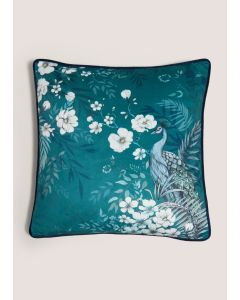 Peacock Cushion-Green-One Size