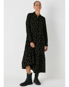 Chain Print Midi Shirt Dress