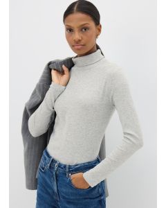 Ribbed Roll Neck Top